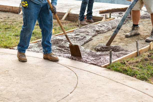 Concrete walkway installation